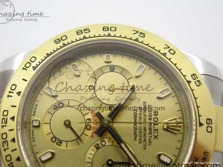 AAA Replica Watches 1:1 Daytona Dial Edition SA4130 Noob 3181 Bracelet Case 904L Bright 116503 V SS YG and Best SS Gold 0104